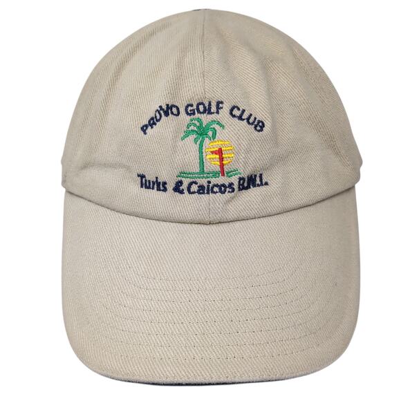 Provo Golf Club Turks & Caicos B.W.I Baseball Cap Beige One Size 6 Panel Adams - Picture 1 of 10